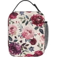 thumbnail image 3 of Retro Rose Polyester Lunch Box for Kids Girls Teen,Watercolor Floral Reusable Thermal Lunch Bag for Adult Women,Flower Insulated Tote Cooler Bags for School, Work, Picnic,Travel, 3 of 6