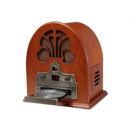 Crosley Retro Cathedral AM/FM Radio CD Player with Full-Range Stereo Speakers
