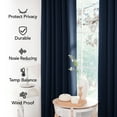thumbnail image 3 of Deconovo Blackout Curtains Set of 2 for Living Room, Dark Gray, 52"x63", Solid Back Tab Curtains, 3 of 9