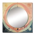 thumbnail image 2 of Designart "Universal Flourishing Pastel Accordance I" Abstract Spirals Square Mirror For Wall Decor - Large Gold Square Printed Wall Mirror Art - Wall Mounted Square Large Mirror, 2 of 5