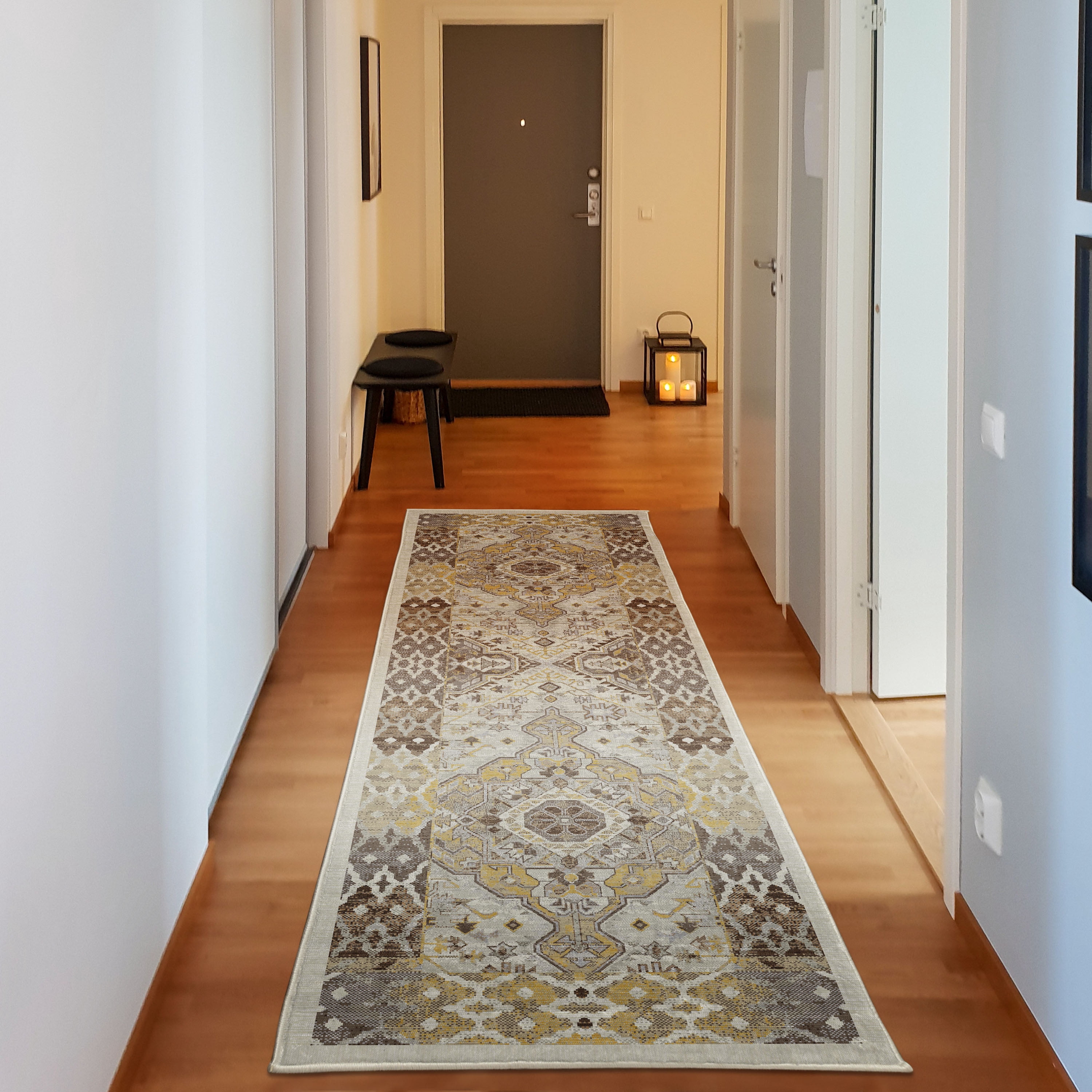 Tribal Decorative Rug, Drawing of Indigenous People Geometric Shapes ...