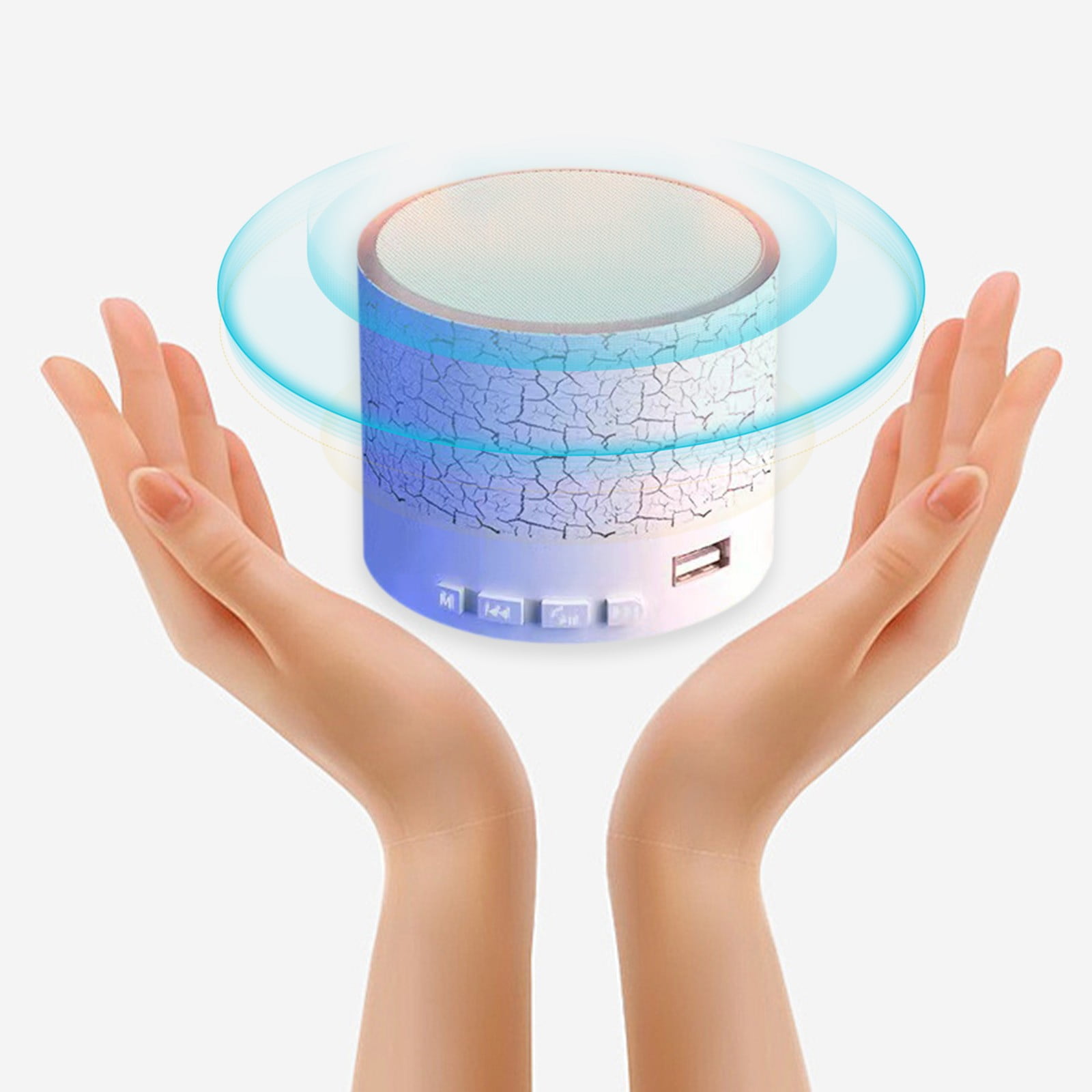 3 Set of Small Crack Bluetooth Speaker Outdoor Portable Subwoofer Wireless Small Speaker Home Desktop Luminous Mini Speaker