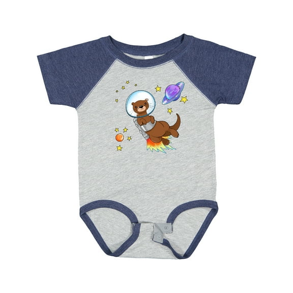 Inktastic Otter Space Cute Otter with Rocket Pack Boys or Girls Baby Bodysuit