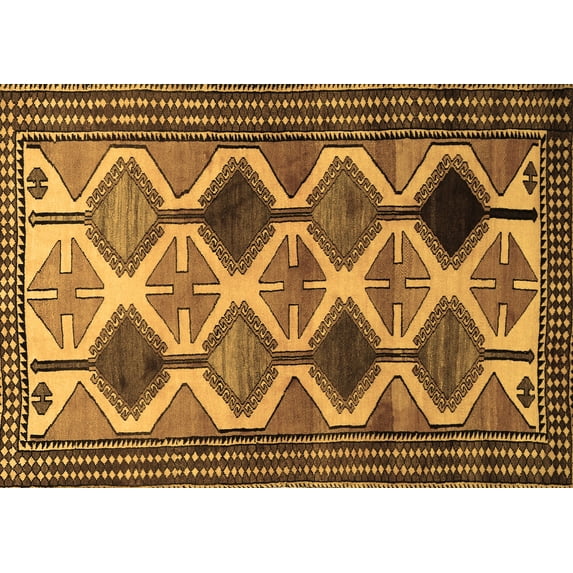 Ahgly Company Indoor Rectangle Persian Brown Traditional Area Rugs, 5' x 7'