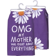 Primitives by Kathy Decorative Kitchen Towel, 28"L x 28"W, Purple
