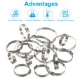 thumbnail image 4 of Unique Bargains 40 Pack 1/2' PEX Cinch Clamp Rings, 304 Stainless Steel 12.8-15.3mm Single Ear Crimp Rings, 4 of 6