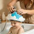 thumbnail image 6 of XIRQI 2026 New Baby Shower Cap for Kids Hair Washing Shield Toddler Bath Crown Hat Visor Baby Shampoo Cap Head Protector Cute Dinosaur Shape Protect Eyes and Ears[Blue], 6 of 7