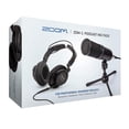 thumbnail image 2 of Paquete de micrófonos para podcasts Zoom ZDM-1 para 2 personas con auriculares y brazos, 2 of 9