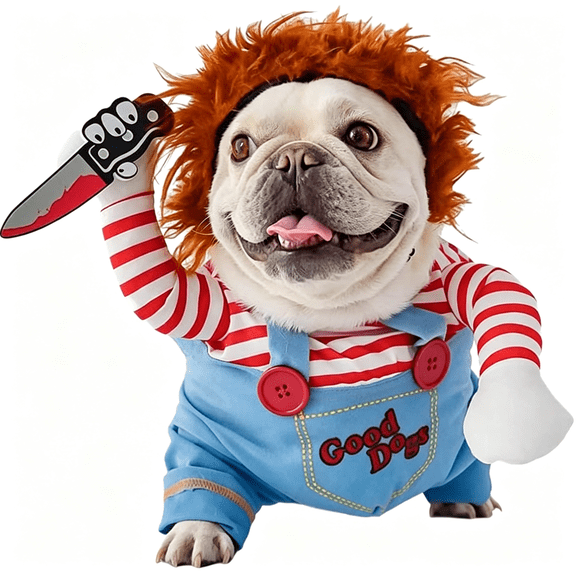 GASTROPOD Pet Deadly Doll Dog Costume,Cosplay Halloween Christmas Funny Clothes Party Costume for Small Medium and Large Dogs,Fun Halloween Costumes(Small)