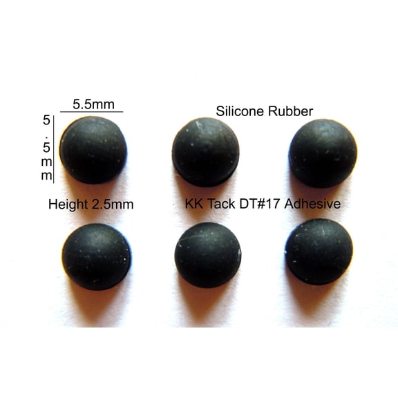 VATH Self Adhesive Silicone Rubber Feet 5.5mm(L)x 5.5mm(W)x 2.5mm(H) 6pcs [RB61]