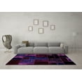 thumbnail image 3 of Ahgly Company Indoor Square Patchwork Purple Transitional Area Rugs, 7' Square, 3 of 4