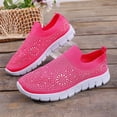 thumbnail image 6 of Womens Rhinestone Shoes Mesh Sparkling Glitter Slip On Sneaker Non Slip Running Walking Shoes Gym Sports Athletic Sneaker Lightweight Casual Fashion Sneakers, 41, 6 of 7