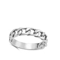 thumbnail image 4 of Oxidized Men's Curb Link Chain Ring .925 Sterling Silver Band Jewelry Female Male Unisex Size 10, 4 of 4