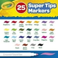 thumbnail image 5 of Crayola Create & Color Super Tips Marker Kit, 25 Ct with Storage, Back to School Supplies, Travel Activities, Coloring Art Gift for Kids, Ages 4, 5, 6, 7, 8, 5 of 6