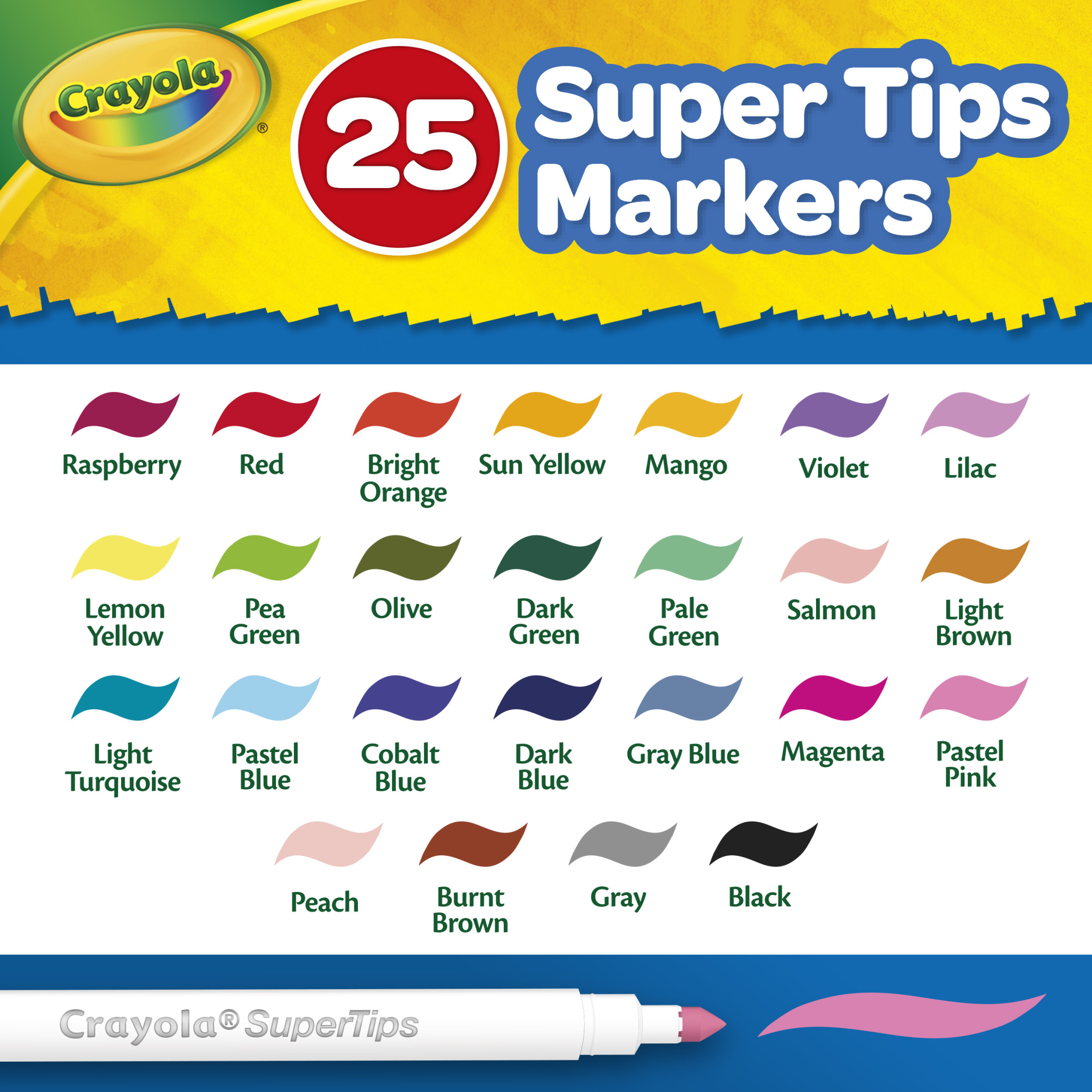 Crayola Create & Color Super Tips Marker Kit, 25 Markers with Paper photo 5