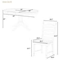 thumbnail image 3 of 5 Piece Dining Room Set, Dining Set with 45"L x 30"W Table and Upholstered Chairs for 4, Wooden Farmhouse Dining Room Set, 5 Piece Dining Table Set Furniture for Kitchen Dining Room, Espresso, 3 of 10