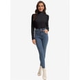 thumbnail image 4 of Women's Slim Fit Mock Turtleneck Pullover Top - Long Sleeve Lightweight Casual Shirt, 4 of 6