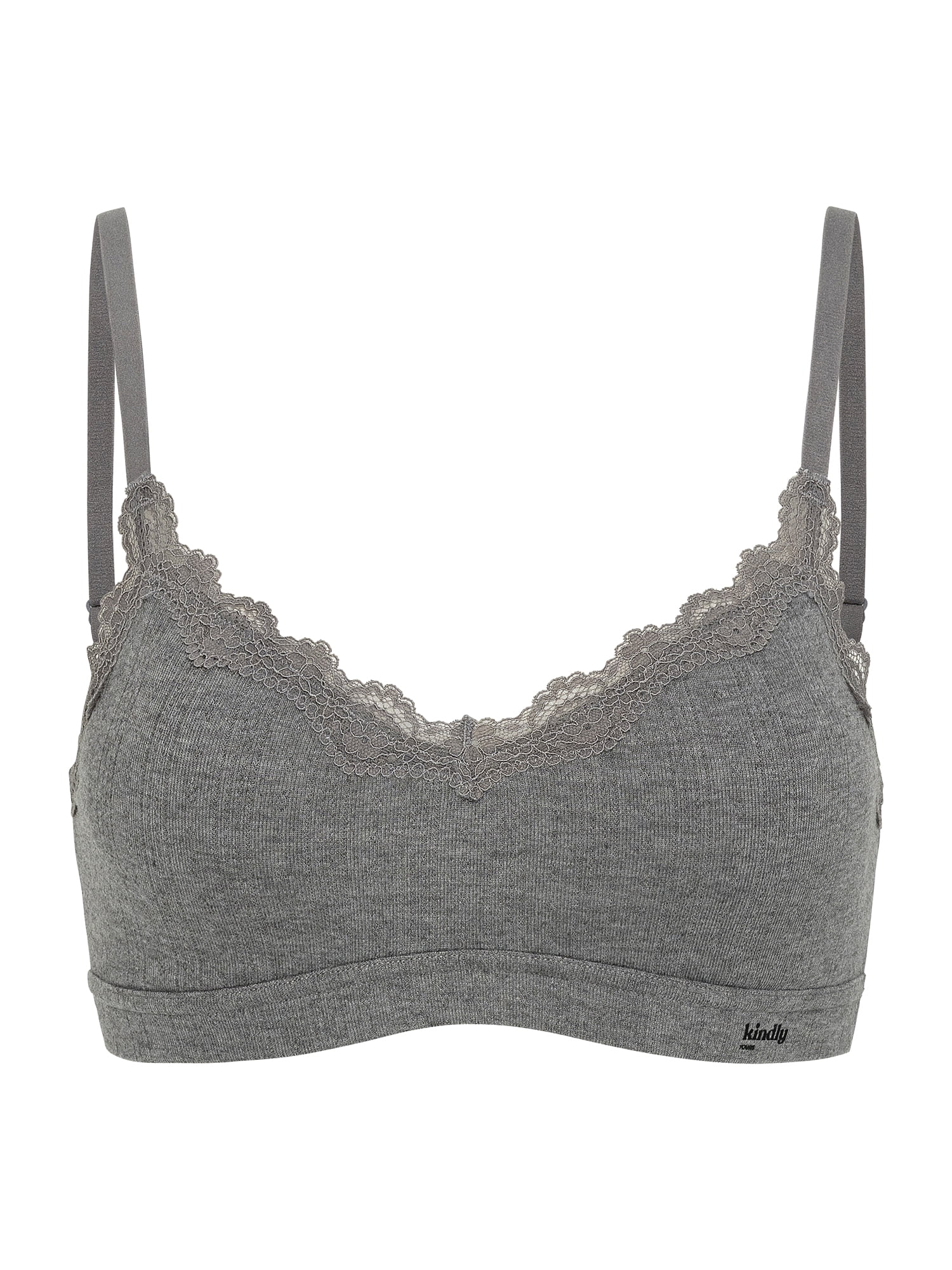 Kindly Yours Women’s Wire Free Pointelle Bralette with Lace Trim, Sizes S-XXXL