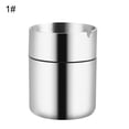 thumbnail image 2 of Flmtop Stainless Steel Car Ashtray Windproof Smoking Cigarette Ash Holder Container, 2 of 7