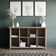 thumbnail image 2 of SIMPLIHOME Amherst SOLID WOOD 33 inch x 57 inch Transitional 8 Cube Storage Sofa Table in Distressed Grey with Storage, 8 Shelves, for the Living Room, Entryway and Bedroom, 2 of 2