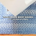 thumbnail image 5 of Homespice 2x3' Blue Braided Rug. Denim Blue and White Jute Rug. Uses- Entryway Rugs, Kitchen Rugs, Bathroom Rugs. Reversible, Rustic, Country, Primitive, Farmhouse, 5 of 8