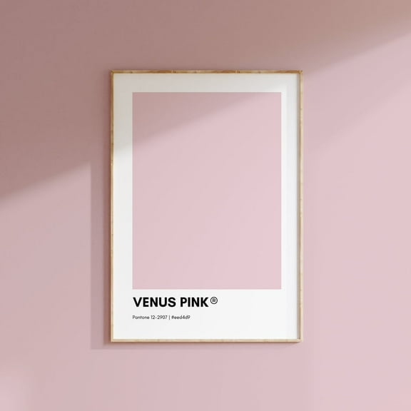 Venus Pink Pantone Print Poster, Pink Pantone Poster Print, Pink Wall Art, Pantone Colors, Pantone Print, Color Swatch Wall Art, Modern Wall Decor, 8x12 UNFRAMED