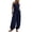 Navy, variant on Khunlpohl Womens 2 Piece Sets One Shoulder Sleeveless Pleated Tops and Elastic Waisted Tapered Loose Pants Fashion Casual Beach Vacation Set