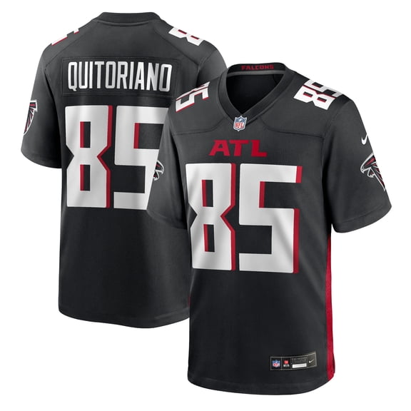 Men's Nike Teagan Quitoriano Black Atlanta Falcons Team Game Jersey