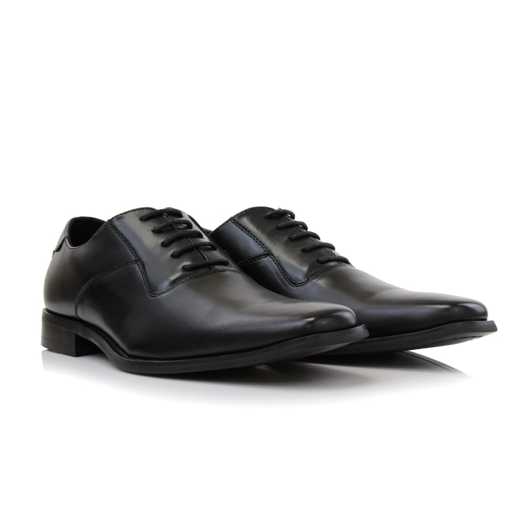 Aldo Shoes Mens Size 12 Black Leather Slip On Square Toe Dress Oxfords s-l400.jpg main image 3