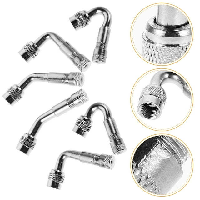 unbranded 6Ud Extensores De De Metal Para Inflado Fácil En Autos Y Motocicletas Color Plata