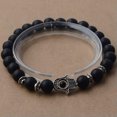 thumbnail image 2 of RSAMD 2023 New Cross Beaded Rosary Adjustable Black Lava Bead Men Fashion Bracelets-540-8, 2 of 2
