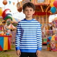 thumbnail image 6 of WOYY Boys Striped Sweatshirt Crew Neck Long Sleeve Pullover Unisex Sweatshirts, Sizes 3-14, 6 of 6