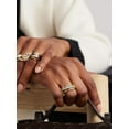 thumbnail image 3 of CUKIXA Gold Stackable Rings for Women Non Tarnish, 18k Gold Plated Cubic Zirconia Rings, Silver Gold Multi Ring Mixed Metals Stack Rings Set-8#, 3 of 10