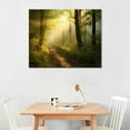 thumbnail image 2 of Nawypu Forest Wall Art Modern Canvas Painting The Picture for Home DecorationTrees Foggy Morning Spring Landscape Print On Canvas Giclee Artwork for Wall Decor 20x16 inch, 2 of 4