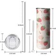 thumbnail image 5 of Strawberry 20oz Tumbler with Lid Straw Stainless Steel Cup 20oz Tumbler for Home Office Supplies, 5 of 7