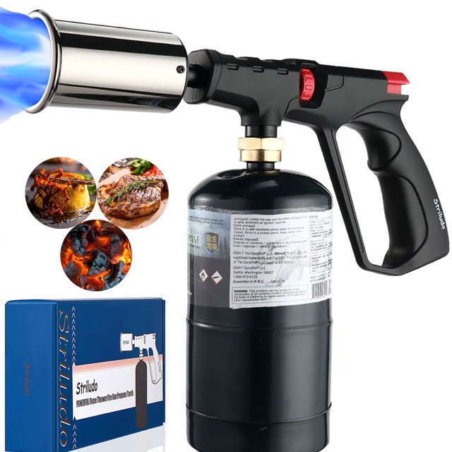 Striludo Potente antorcha de propano para parrilla y cocina, Sous Vide, soplete de cocina culinaria, arrancador de carbón Campire, lanzador de llama ajustable, pistola de fuego Striludo NA