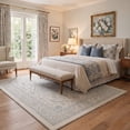 thumbnail image 2 of KUETH 2x7 Soft Botanical Runner Rug, Machine Washable Low Pile Non Slip Backing Rug Runner, Dusty Blue Rug for Hallway Kitchen, 2 of 5
