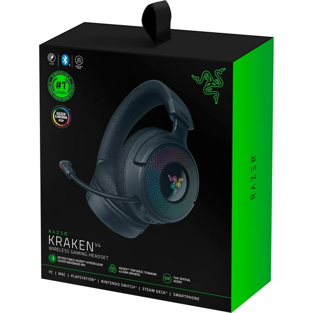 Razer Kraken V4 Wireless Gaming Headset with 9 Zone Chroma RGB for