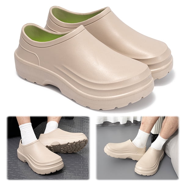 Hombres Chef Zapatos Ligero para sin deslizamiento (Caki 41-42)