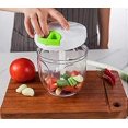 thumbnail image 5 of KAIYANG Picadora manual de alimentos, picadora de verduras de extracción manual rápida (3 tazas) para cebollas, ajo, hierbas, carnes y ensaladas, 5 of 5
