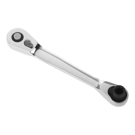 

FAIOIN 1/4 Dual for Head Square Ratchet Socket Wrench Hex Bit Driver Screwdriver 72-To