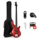 thumbnail image 1 of Bajo eléctrico Donner DPJ-100 de 4 cuerdas tamaño completo rojo, 1 of 8