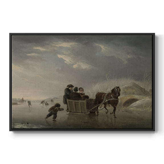 Vintage Animal Print-XXV By Wexford Home Framed in Black Wood Gallery Wrapped Canvas 17 in. x 25 in.