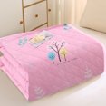 thumbnail image 6 of Qocolhg Summer Cooler Quilt, Washable & Lightweight Summer Comforter Cooling Blanket for All Season Use, Machine Washable, Bedding Soft Coverlet Conditioned Quilts for Kids, 39x59 inch, Pink, 6 of 7