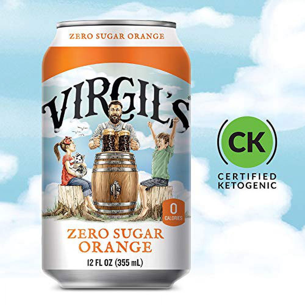 Virgils 320798 72 oz Zero Sugar Orange Soda, 6 Per Pack - Pack of 4