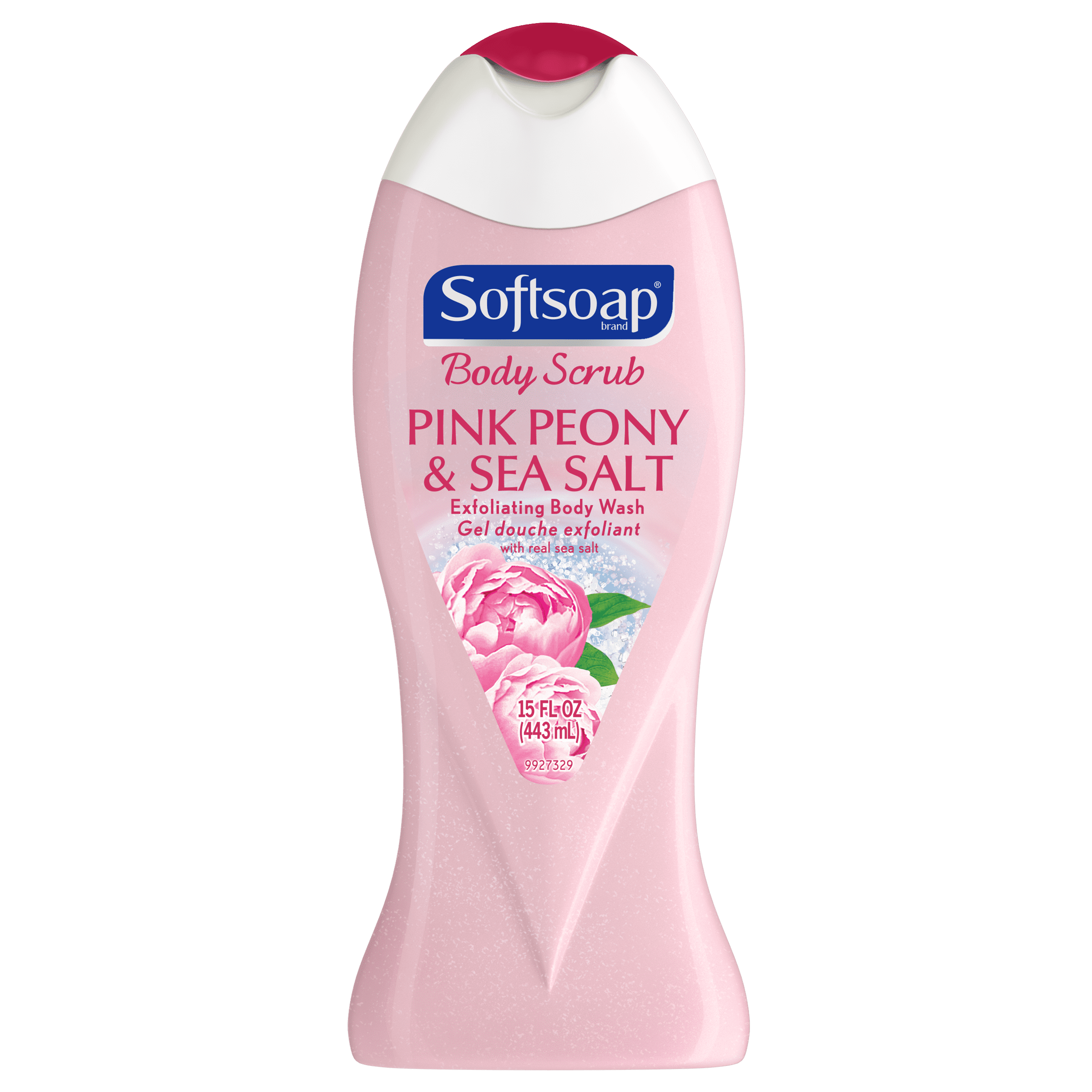 Softsoap Exfoliating Body Wash, Pink Peony & Sea Salt 15