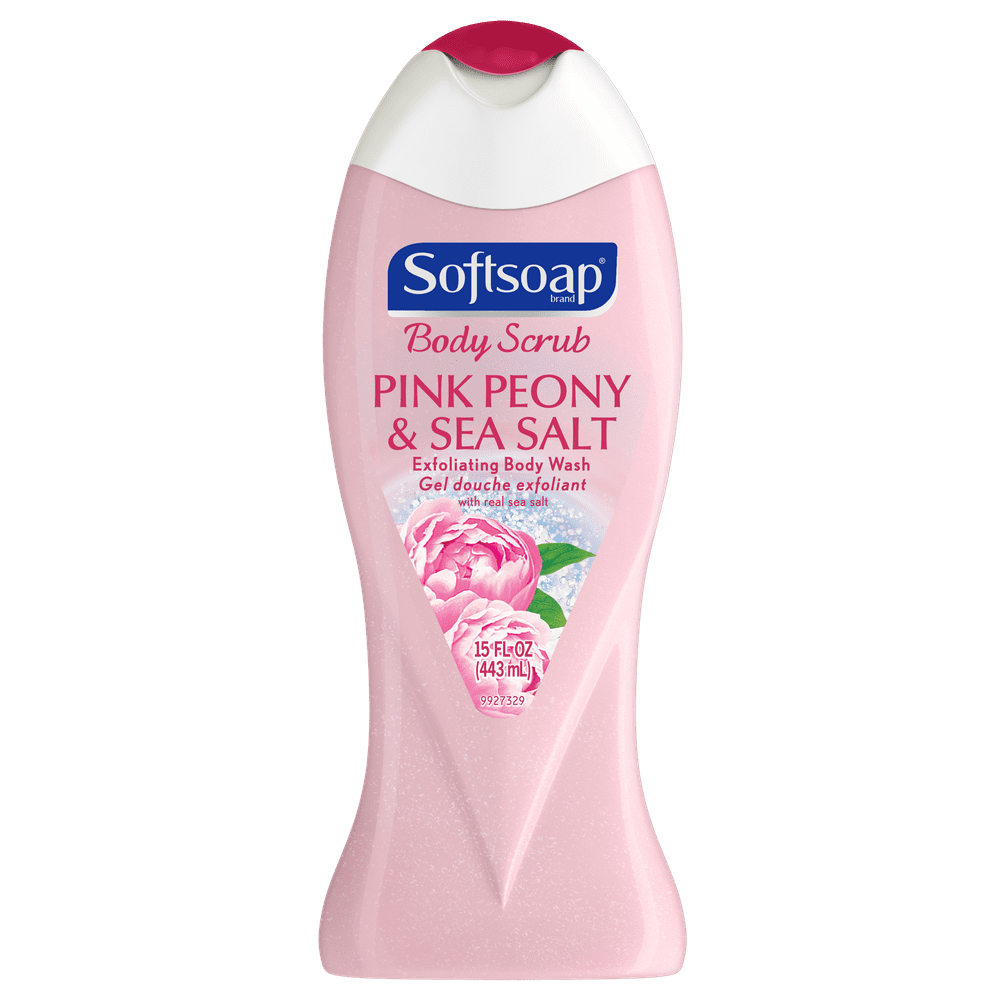 Softsoap Exfoliating Body Wash, Pink Peony & Sea Salt 15 fluid ounce