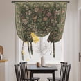 thumbnail image 3 of Sage Green Floral Boho Balloon Curtains for Bedroom/Front Door/Bathroom, Ethnic Tribe Abstract Art Flower Tie Up Curtains 63 Inch Length Light Filtering Kitchen Curtains Shades for Windows 46"x63", 3 of 8