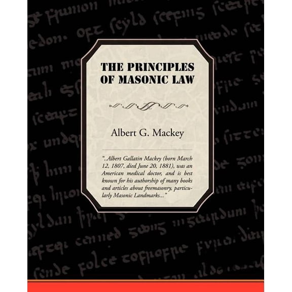 The Principles of Masonic Law (Paperback)