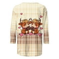 thumbnail image 4 of Xuyuer Valentine T Shirts Love Heart Printed Graphic Tee Tops Women's Casual 3/4 Sleeve T-Shirts Round Neck Cute Tunic Tops Basic Tees Blouses Business Work Tee Top Spring Shirts, 4 of 6
